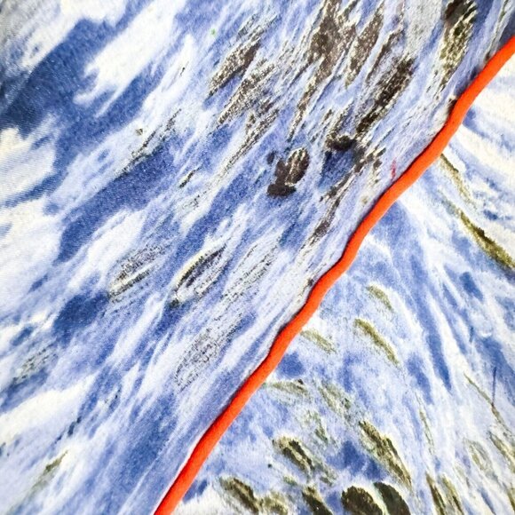 Vintage VINCENT VAN GOGH Road with Cypress and Star Hand Rolled Silk Scarf - Picture 7 of 8